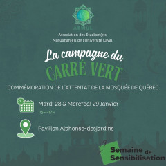 Commémoration de l’attentat à la mosquée de Québec et d’actions contre l’islamophobie