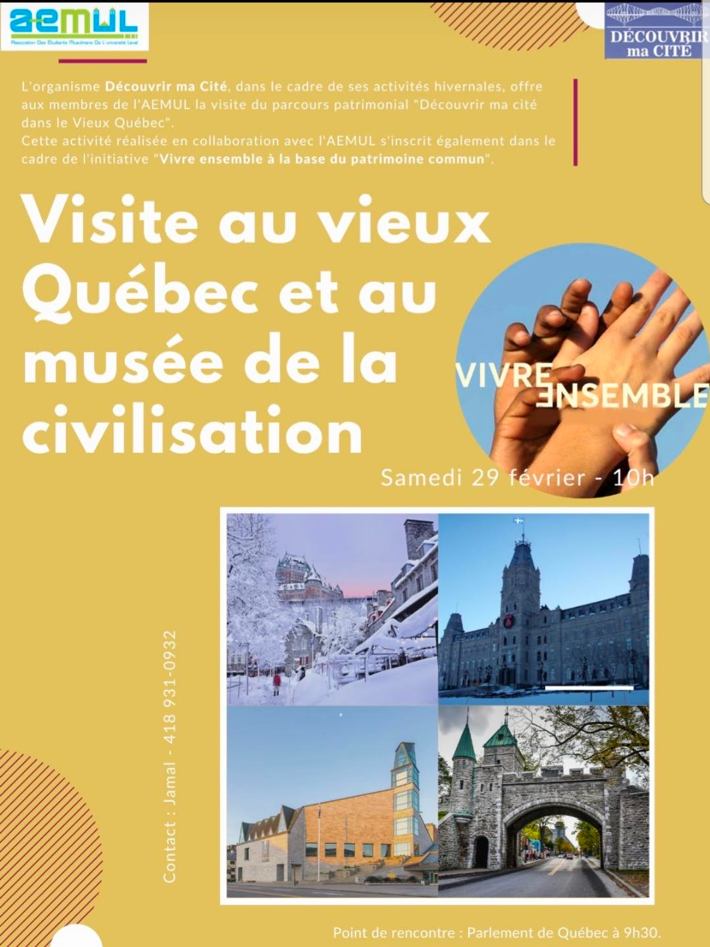 VISITE AU VIEUX-QUÉBEC ET AU MUSÉE DE LA CIVILISATION