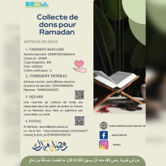 Collecte de dons pour Iftars Ramadan 2023